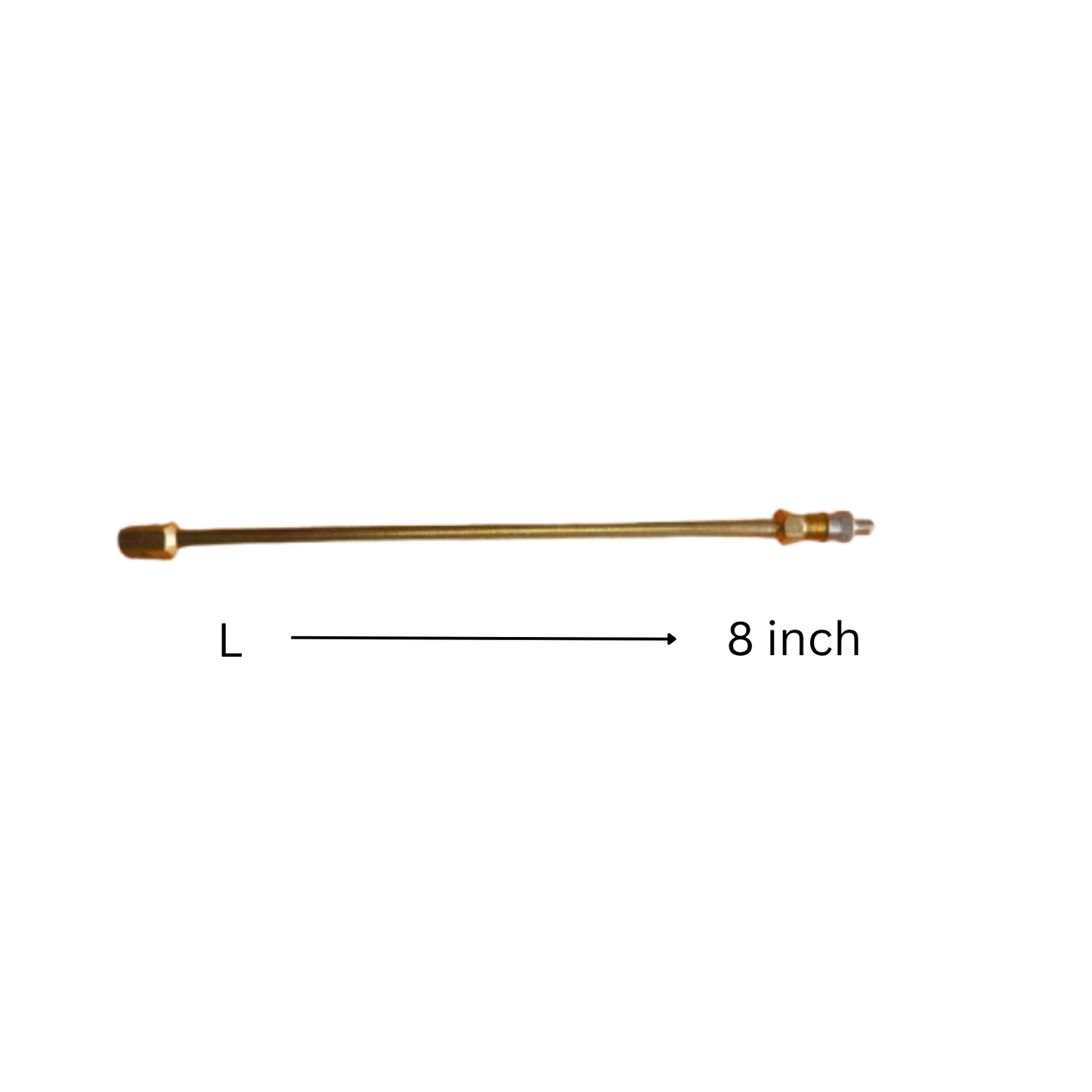TURBO SEAL X 8-Inch Tyre Extension Valve | Brass Air Nozzle Extender for Pressure Gauge & Air Pipe
