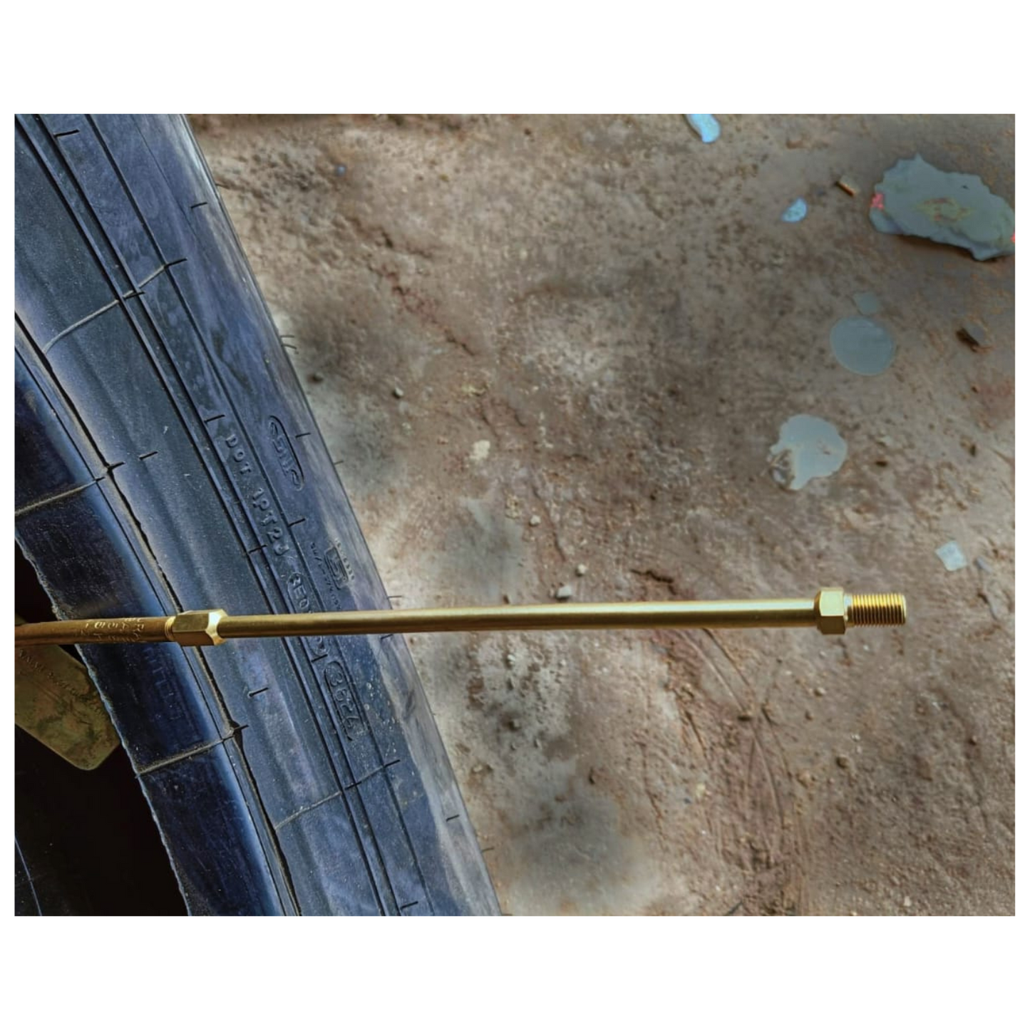 TURBO SEAL X 8-Inch Tyre Extension Valve | Brass Air Nozzle Extender for Pressure Gauge & Air Pipe