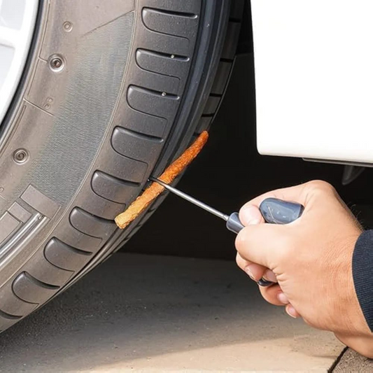 Heavy Duty Metal Tyre Puncture Repair Kit for Tubeless Tyres – for Car & Bike – by TURBO SEAL X